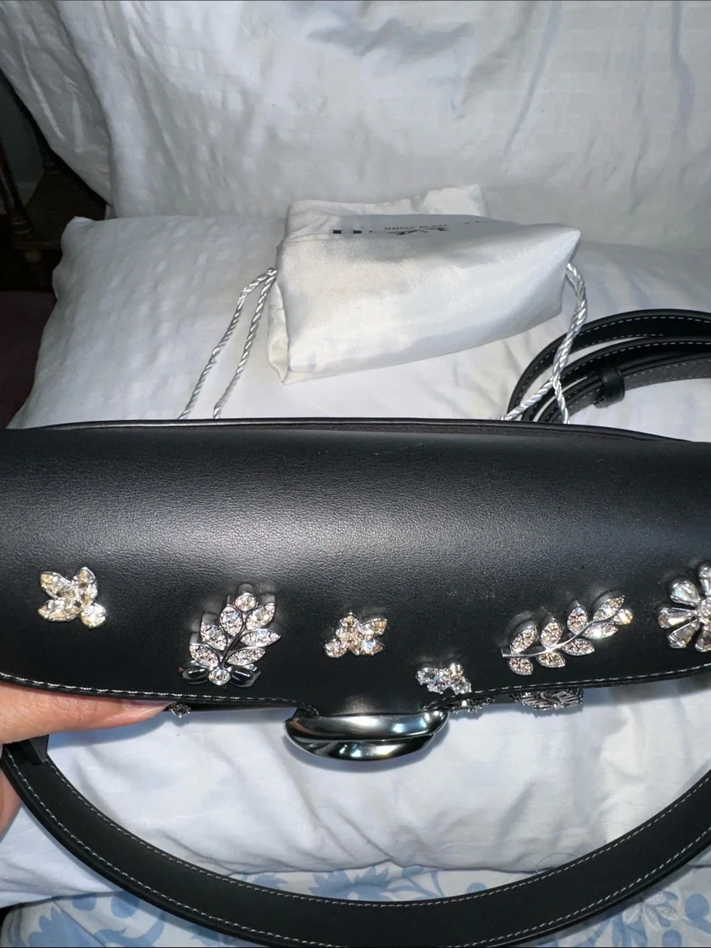 COACH Tabby 20 Crystal Embellished Leather